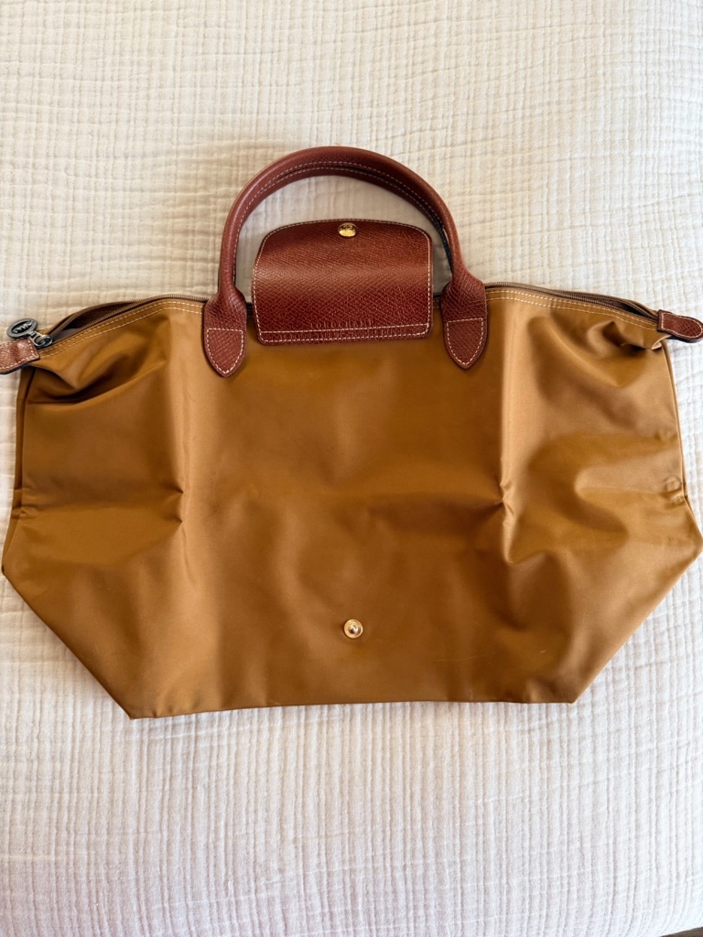 Longchamp Le Pliage Original Medium Tote in fawn/gold - Picture 5 of 10